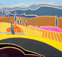 Henri Landier, paysage de Toscane